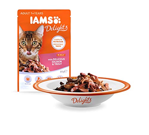 IAMS Delights Gato Adulto Colección Tierra y Mar en Gelatina [1,02 kg]