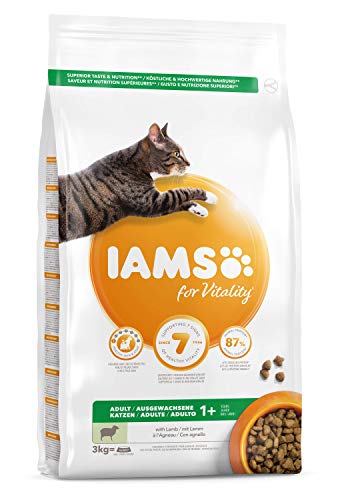 IAMS for Vitality Alimento para Gato Adulto con Cordero [3 kg]