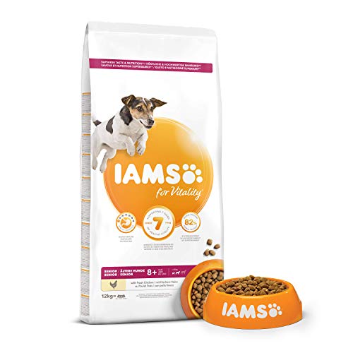 IAMS for Vitality Alimento para Perros Pequeños y Medianos de Edad Avanzada con pollo fresco [12 kg]