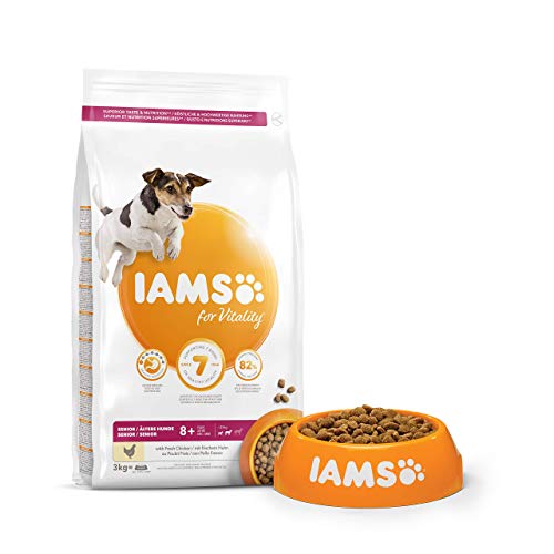 IAMS for Vitality Alimento para Perros Pequeños y Medianos de Edad Avanzada con pollo fresco [3 kg]