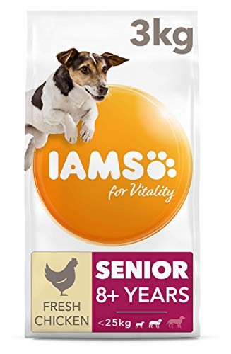 IAMS for Vitality Alimento para Perros Pequeños y Medianos de Edad Avanzada con pollo fresco [3 kg]