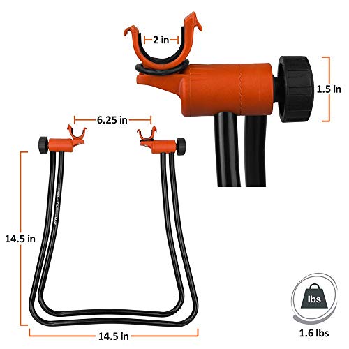 Ibera Soporte De Bicicleta Uso Fácil, Altura Ajustable, Soporte Mecánico Plegable para Reparación Y para Almacenamiento De Bicicleta