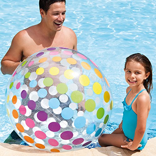 Intex 59065NP - Pelota hinchable gigante círculos de diámetro 107 cm, 3 años