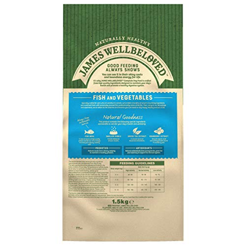 James Wellbeloved - Peces y Verduras para Perros (1,5 kg)