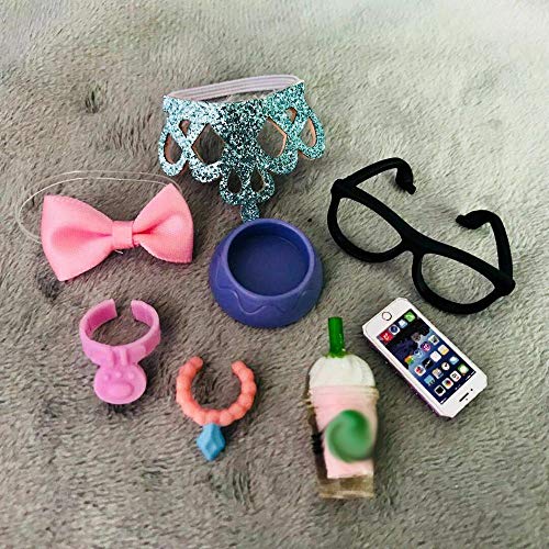 JIAYAN Tienda de Mascotas Accesorios Lote Collares Beber Alas Tazón Vasos Pendientes de teléfono (10 Piezas) para Lindo Gato Collie Gran danés Perro Dachshund, Albaricoque