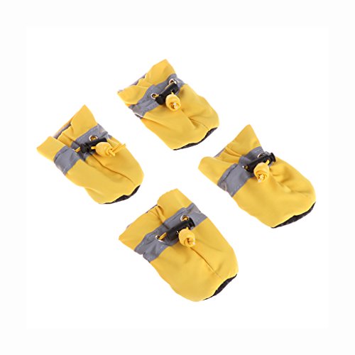 jiheousty Zapatos Impermeables para Perros Lluvia Botines de Nieve Zapatos Antideslizantes de Goma para Cachorros de Perros pequeños