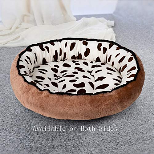 Jinjiang Pet Supplies - Cama para perro con diseño de donut de pelo vegano y manta calmante gris, cómoda cama para mascotas para alivio ortopédico, para dormir mejor, impermeable, parte inferior