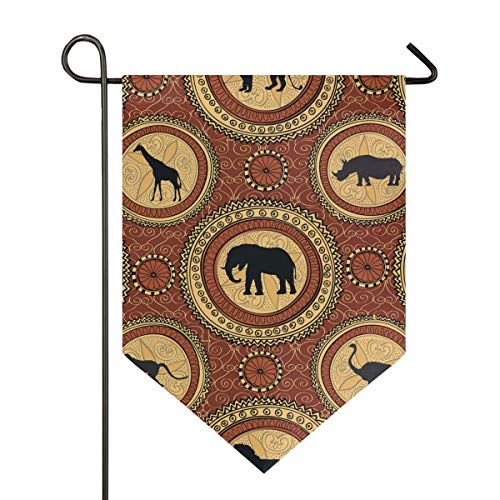 JIRT Welcome Africa Animal Garden Flag Yard Summer Banner Gift Double Sided