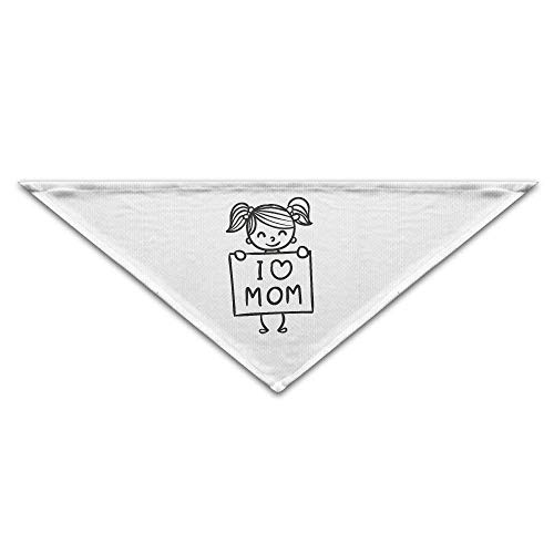 JMAKI Mascota Perro Gato Pañuelo,Eco-Friendly I Love My Mother Triangle Pet Scarf Dog Bandana Pet Collars,Soft Head Scarfs Accessories Pet Bib Pet Supplies