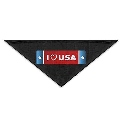 JMAKI Mascota Perro Gato Pañuelo,Eco-Friendly I Love USA Triangle Pet Scarf Dog Bandana Pet Collars,Soft Head Scarfs Accessories Pet Bib Pet Supplies