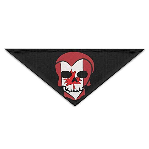 JMAKI Mascota Perro Gato Pañuelo,Eco-Friendly Skull Skeleton I Love Canada Canada Flag Triangle Pet Scarf Dog Bandana Pet Collars,Soft Head Scarfs Accessories Pet Bib Pet Supplies