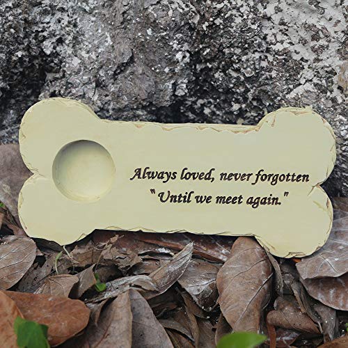 Jnzr Pet Memorial, Forma de Hueso de Perro o Gato Tombstone, simpatía, Don pensativo Mascota para los Amigos Que perdió Estimado Canina o Felina