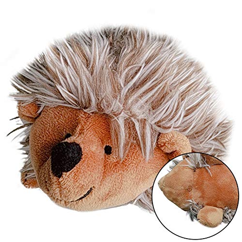 Juguete de peluche para perro LONUO, juguete de peluche muy suave, erizo de piel sintética, juguete de peluche, para entrenamiento de mordeduras, para perro, cachorro, color marrón