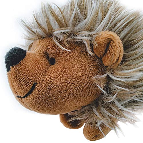 Juguete de peluche para perro LONUO, juguete de peluche muy suave, erizo de piel sintética, juguete de peluche, para entrenamiento de mordeduras, para perro, cachorro, color marrón