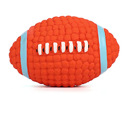 Juguete para Perro Anti-Bite Látex Relleno Muñeca Algodón Perro Limpieza Dientes Fútbol Tenis Voleibol Mascota Entrenamiento con Sonido Interactivo Pelota Adecuado para Todos los Perros,Red