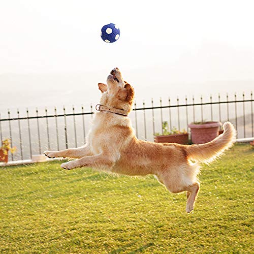 Juguetes para Perros, Latex Squeaky Juguete de Fútbol y Tenis Entrenamiento de Mascotas, Perro Pequeño, Mediano y Grande Teddy Golden Retriever Mascota Suave Juguete, Diámetro 9,5 cm 2 Piezas