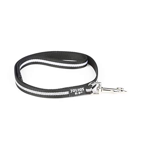 Julius-K9 216-NL-1S Correa Tubular de IDC con Asa, 1 M x 19 mm, Negro