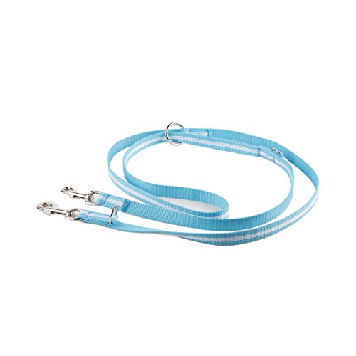 Julius-K9 Correa Tubular de IDC para Perros, Ajustable, 2.2 M x 19 mm, Aguamarina, Aquamarine