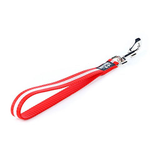 Julius-K9 Correa Tubular de IDC para Perros, Líder de Tráfico Corto, 35 x 19 mm, Rojo, Rosso