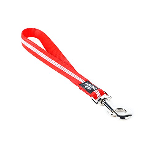 Julius-K9 Correa Tubular de IDC para Perros, Líder de Tráfico Corto, 35 x 19 mm, Rojo, Rosso