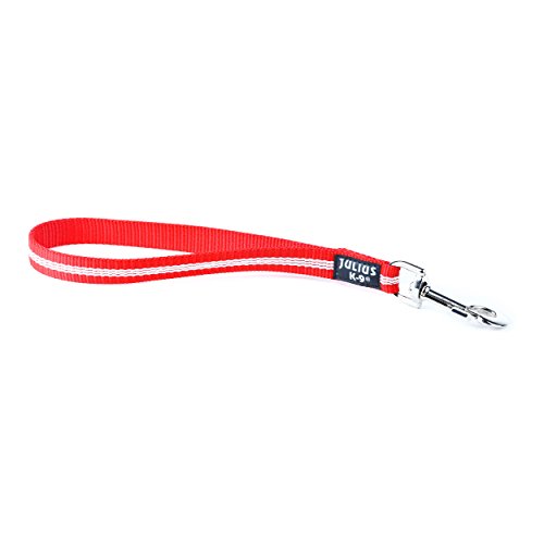 Julius-K9 Correa Tubular de IDC para Perros, Líder de Tráfico Corto, 35 x 19 mm, Rojo, Rosso