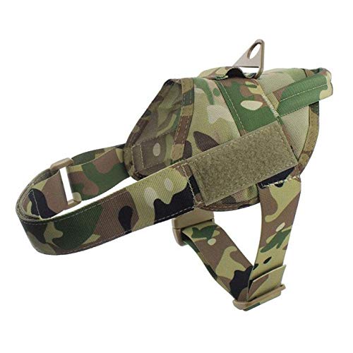 JW-online Arneses tácticos para Patrulla Militar K9 Perro Perro Collar de Perro de Trabajo Chaleco arnés con Suministros de contexto de Servicio Perros,MCP,S