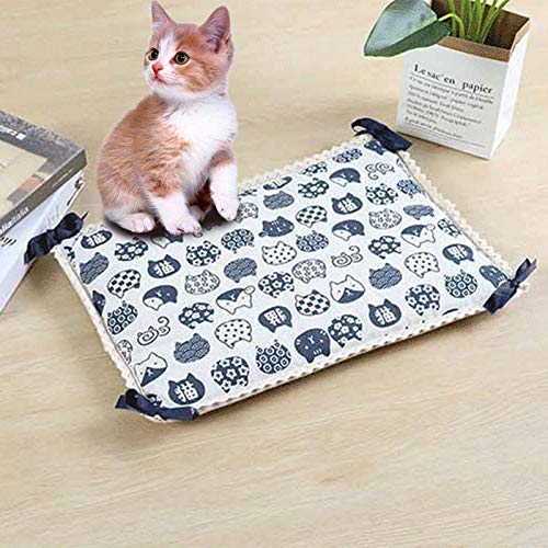 JW-online Enfriamiento de Verano para Mascotas Estera del cojín Impermeable y Transpirable de Gato Impreso para los Perros Grandes Cama para Dormir Almohada para Mascotas,Verde,M