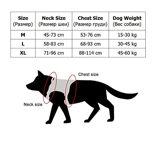 JW-online Tácticas de K9 Chaqueta de Punto Collar de Perro de Trabajo arnés del Perro con el Entrenamiento del Perro Correa Mango promueven Medio Gran Perros de Pastor alemán,arnés y una Correa,M