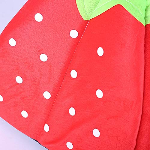 KAILLEET Caseta para Mascotas Polka Dot Fresa Nido Mascota Gato casa extraíble y Lavable (Color, Size : S)