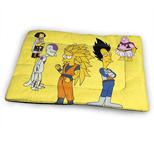 KANKANHAHA - Alfombrilla de Cama para Perro con diseño de dragón de Dibujos Animados Simpsons de animación para Perros y Gatos