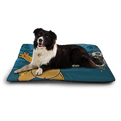 KANKANHAHA - Alfombrilla para Cama de Perro con diseño de Dibujos Animados Simpsons Suave y Lavable y Antideslizante para Perros y Gatos