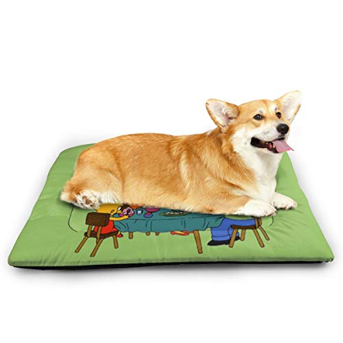 KANKANHAHA - Alfombrilla para Cama de Perro con diseño de Dibujos Animados Simpsons Suave y Lavable y Antideslizante para Perros y Gatos