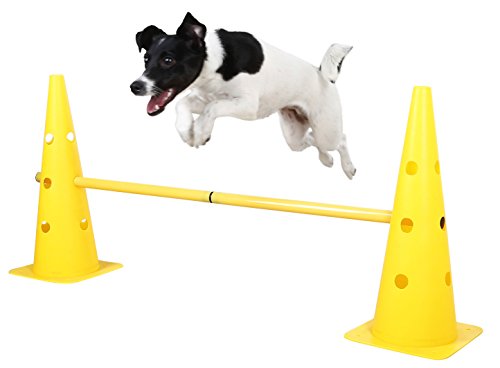 Kerbl Agility Cone-Three Hurdle - Set de 3 Conos, Color Amarillo