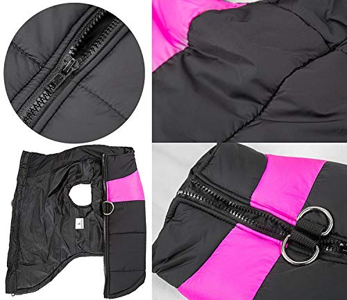 KIRALOVE Chaqueta para Perro - Chaqueta de Plumas - Impermeable - Acolchada - Abrigo - Perro - Invierno - otoño - Cazadora - Rosa - Talla s