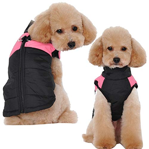 KIRALOVE Chaqueta para Perro - Chaqueta de Plumas - Impermeable - Acolchada - Abrigo - Perro - Invierno - otoño - Cazadora - Rosa - Talla s