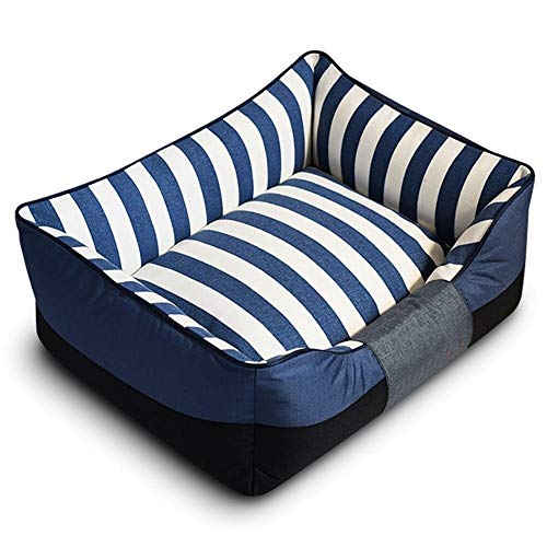 KJRJCW Cama para Perros Mascotas |Cama ortopédica Mascotas con colchón para Perros y Gatos Estilos (Color : Blue, Size : L)