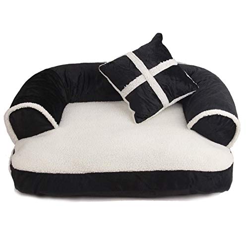 KJRJCW Cama para Perros Mascotas |Cama ortopédica para Perros y Gatos de Felpa y Gamuza con sofás (Size : L)