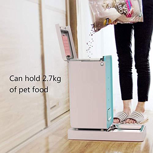 KJRJW Los alimentadores automáticos del Animal doméstico -5.9L Perro feede máquina de alimentación Alimentos for Perros de vigilancia Gato Momento alimentador de Manera automática pequeña alimentador