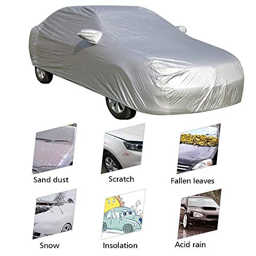 KKmoon Funda para Coche, Funda Exterior del Coche, Cubierta del Coche, Antipolvo, Anti-uv , Resistente a Arañazos y Nieve(4.7 x 1.8 x 1.5M)