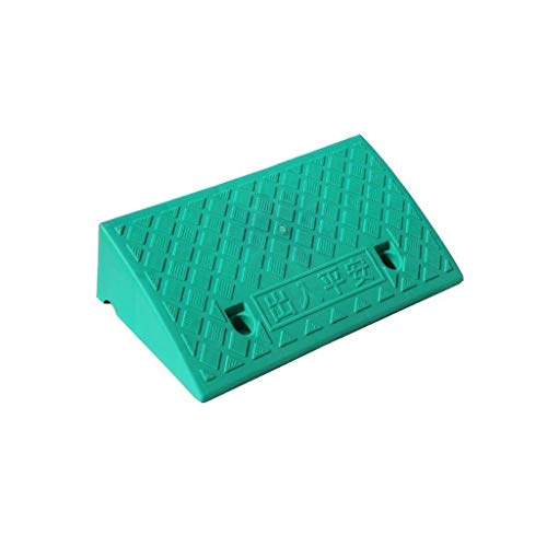 Knoijijuo La rampa rampas de Servicio, Patio etapas rampa de Garaje hogar plástico rampas Canal Accesible en Silla de Ruedas Altura de la rampa: 7-14CM Antideslizante,Azul,50 * 27 * 14CM