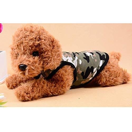 KoKoBin Ropa para Perros, Primavera y Verano, Camuflaje, Chaleco para Perros, Camisa para Perros, Ropa para Gatos y Perros