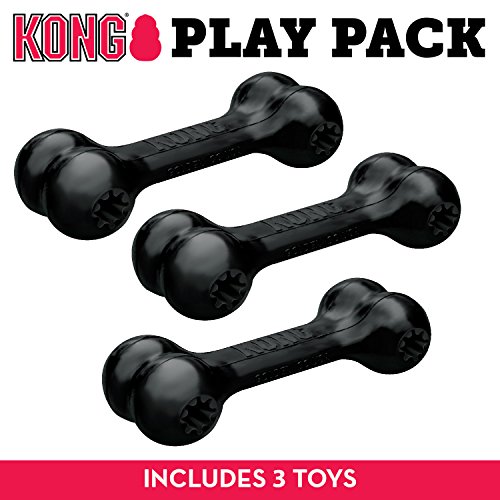 Kong Extreme Goodie - Juguete para Perro, tamaño Mediano, Color Negro, Pack de 3