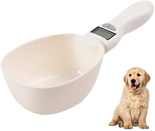 kuaile Pet Food Scoop Preciso Comida para Perros, Vaso medidor extraíble para Gatos, Cuchara de báscula Digital con Pantalla LCD para Alimentos de Animales, Cocina Hornear