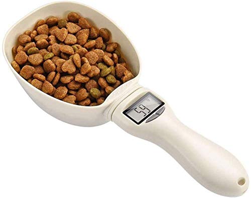 kuaile Pet Food Scoop Preciso Comida para Perros, Vaso medidor extraíble para Gatos, Cuchara de báscula Digital con Pantalla LCD para Alimentos de Animales, Cocina Hornear