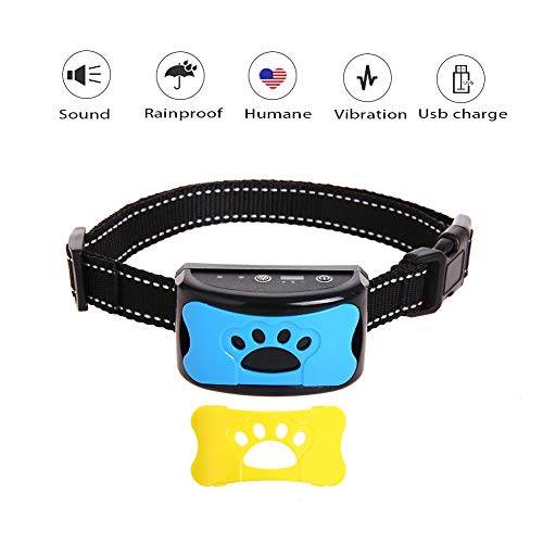 Kuoser Collar de Perro antiladridos, Correa Impermeable actualizada hocico sin Choque, Entrenamiento Seguro, inofensivo y Humano con Sonido y vibración para Razas pequeñas, Medianas y Grandes