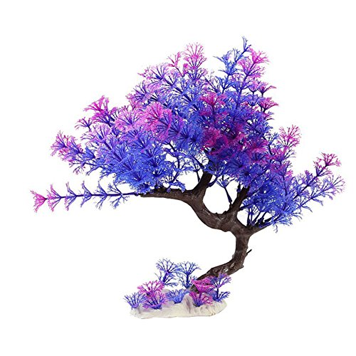 LAMEIDA Aquarium Simulation Plantas acuáticas Juguetes para peces Planta-Deco Plantas acuáticas Purple Artificial Underwater Plant Ornamento