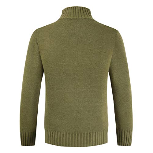 LANSKIRT Jersey de Punto para Hombre Ropa de Otoño Elegante Chaquetas Sudadera sin Capucha Abrigo de Invierno Color Sólido Modernas Outwear Talla Grande