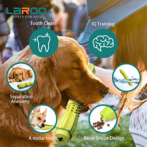 LaRoo Juguete para Perro, Dog Treat Toy Juguetes Interactivos Bite Resistant Dog Treat Feeder Stick Dispensador para Perros, Entrenamiento para Cachorros, Jugar y Masticar