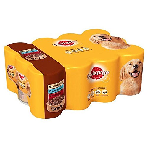 Lata para perros Pedigree en gris 12 x 400 g (Pack de 6)