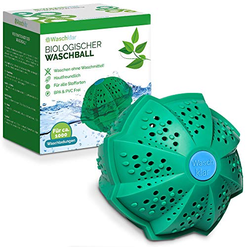 Lavables con bola de lavado ecológica [el original] lavado sin detergente. Con imán de neodimio de doble cara y bolas de cerámica mejoradas. Sostenible y sin BPA.